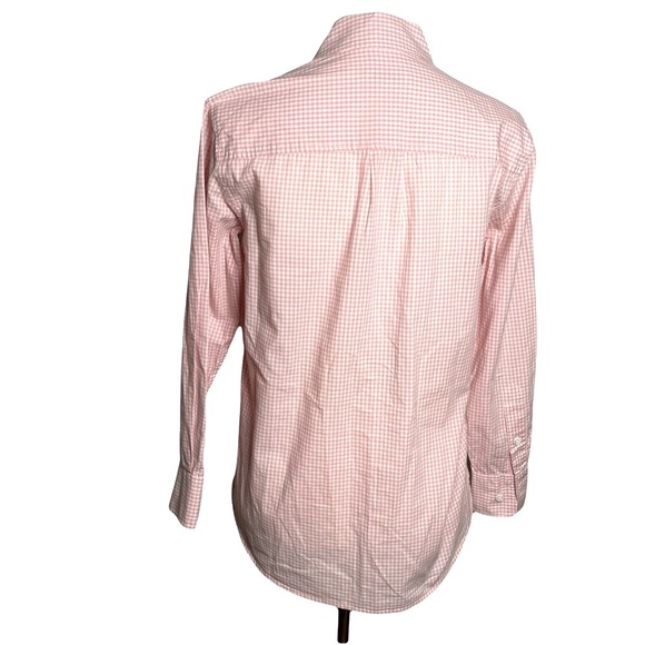 EQUIPMENT Femme Pink+White 100% Gingham Cotton Button Up Blouse Size Extra Small - Picture 2 of 6